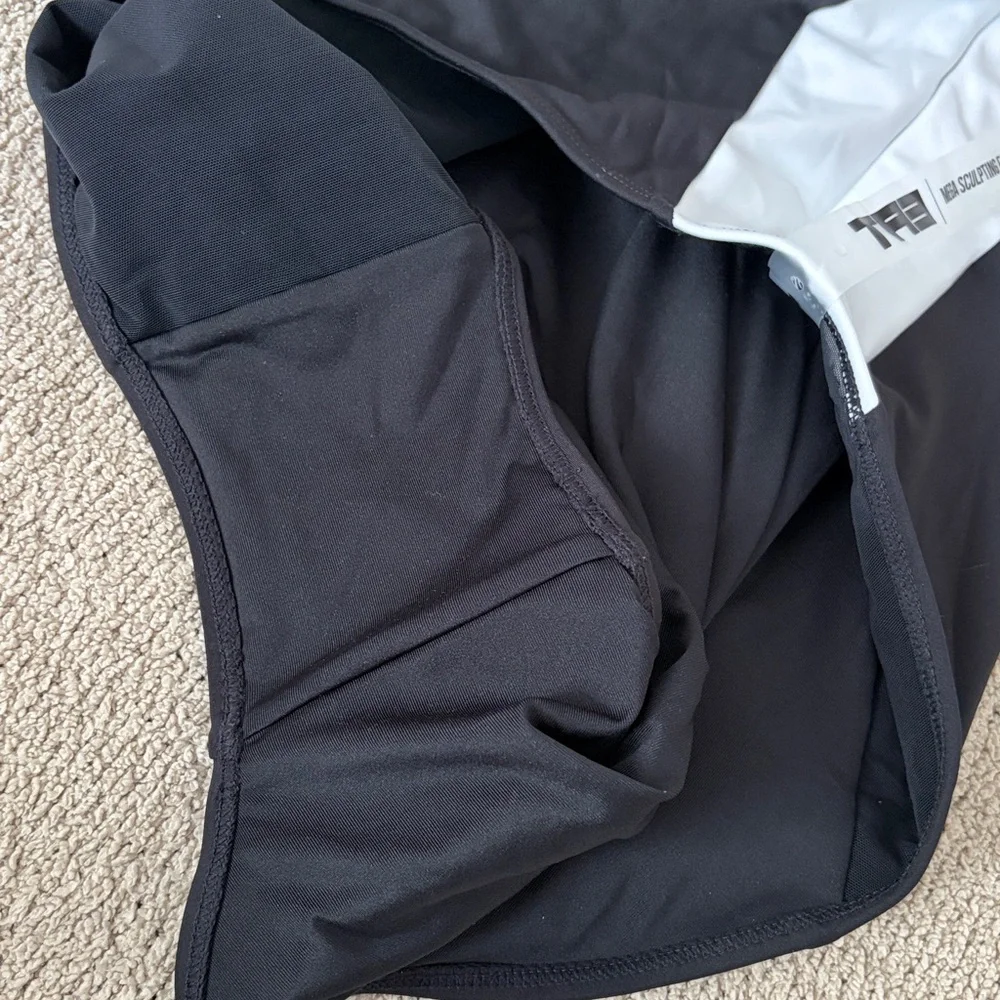 TA3 Lifty black white one piece swimsuit sz 4X extra long C cup Shapeware laceup - Picture 14 of 15